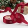 Satin tape "Snowflakes", 25 mm, 23 ± 1 m, red/white color No. 033
