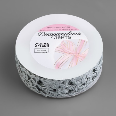 Figure tape "Branches", 30 mm, 9 ± 0.5 m, silver color-1
