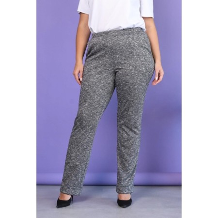 Female trousers, size 52, gray color-5