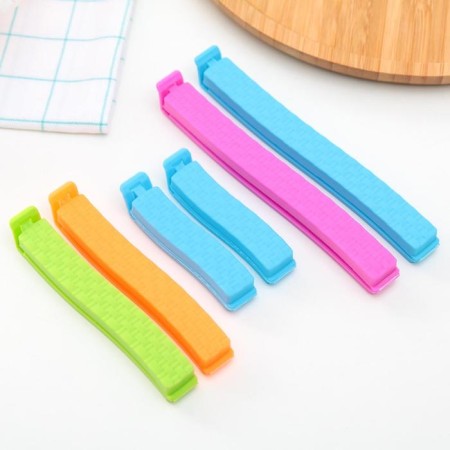 Clamps for packages of the share, 14/11/7 cm, 6 pcs, color mix-1