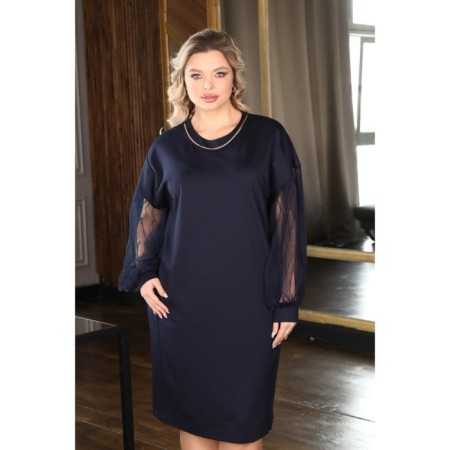 Women's dress, size 60, blue color-9