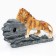 Tables table, fireplace "lion", 30.5 x 7 x 17.5 cm, d dial - 8.5 cm