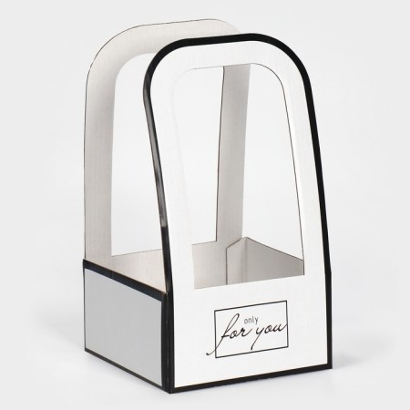 Flower-free box "For You", 12 × 12 × 22 cm-3