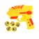 A shooter gun, shoots with discs, MIX's colors