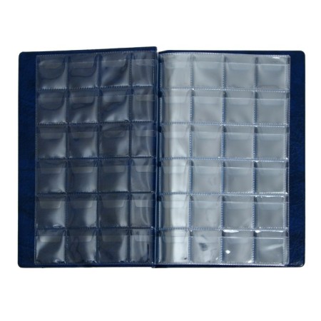 Album for coins 125 x 185 mm Calligrata, for 192 coins, cell 26 x 29 mm, 8 sheets, covering artificial leather, blue-3