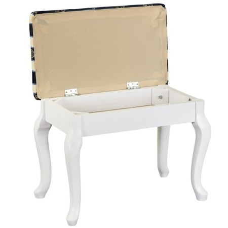 Retro banquet with a white drawer, 550x330x430, Blue strip-2