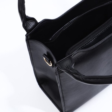 Bag Female Tout with zipper, black color-6