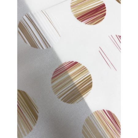 Milestock Meiwa Organdy 137 cm, roll 20 m, drawing "Beige circles"-3