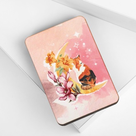 Magnetic needle "Cat for a month", 8 × 5.5 cm, pink color-1