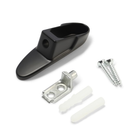 Furniture hook Cappio Plate, one -rod, black color-4