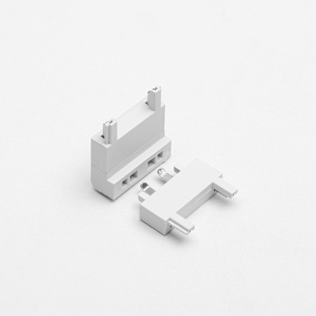 The ultraton connector for the busbar (ceiling-wall) is white 2.6x2.6x2.6 cm-1