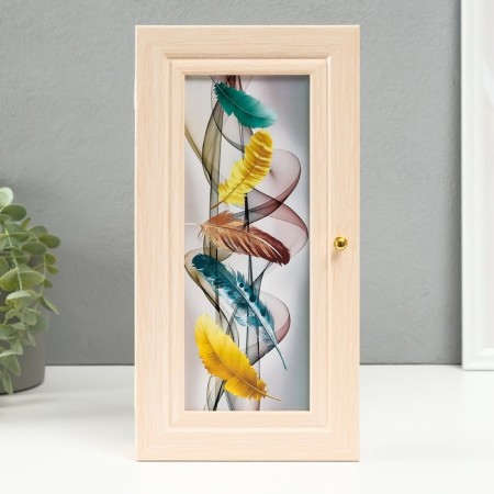 Key of "Five feathers" Milk oak 16x31 cm mix-1