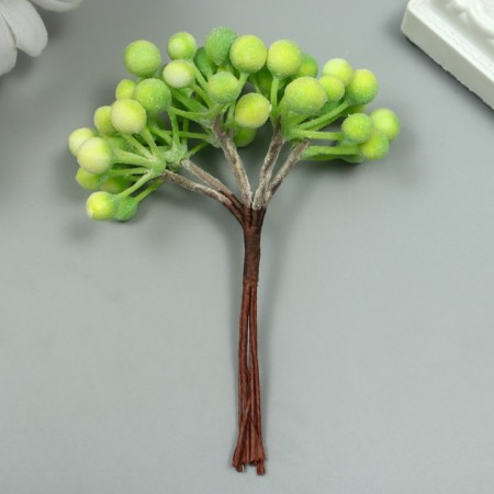 Decor for creativity "Berries" 1 bouquet = 6 branches green 10 cm-2