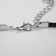 Choker "Two threads" bead, white color, 35cm