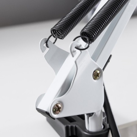 Desktop lamp E27, h = 55 cm, hinged, on the clamp (220V) white Risalux-9