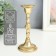 Polystone candlestick for 1 candle "Callisto" gold 15.5x7x7 cm