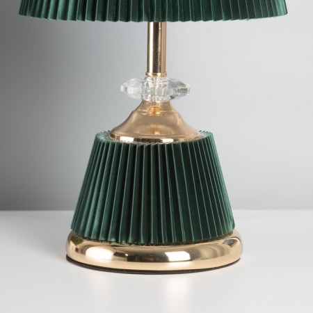 Table lamp "Claudia" 1x40W E27+LED Emerald Belief/Gold 15x15x32.5cm 10683-5