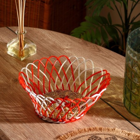 Malika fruit basket plastic, 25x25x10 cm