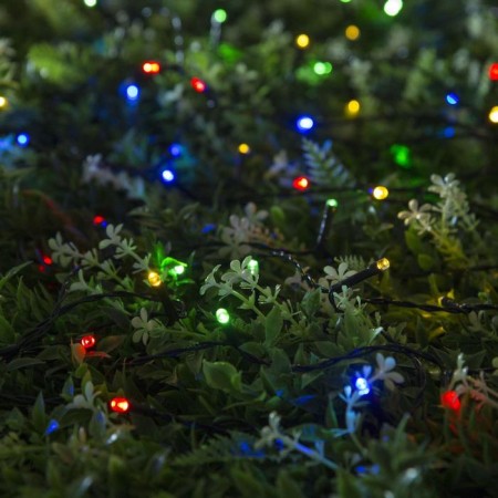 Garland “thread” 10 m, IP44, dark thread, 100 LED, glow of multi, 2 modes, solar battery-1