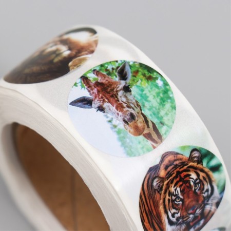 Stick Paper "Wild Animals" d = 2.5 cm 500 pcs in roll-2