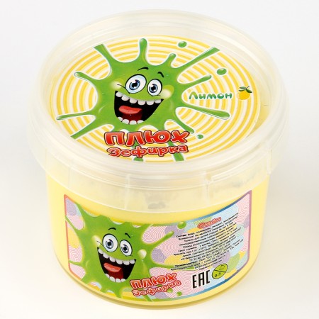 Slime Pluch "Zephar" lemon, container 120 g, cor. 48 pcs.