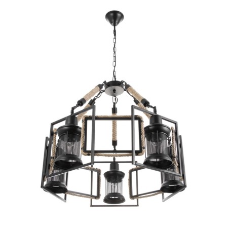Chandelier "MADILAL" 5H27 black 65x65x28 cm-3