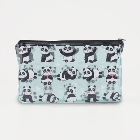 Cosmetic bag with lightning, blue/black color-1