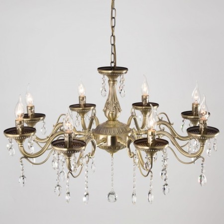 Suspended chandelier Citilux "Carmen" CL404183, 80x80x60 cm, 8x60W, E14, brown color-4