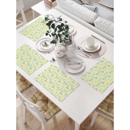 A set of napkins for setting the table "Painted pastel tones", rectangular, size 32x46 cm, 4 pcs