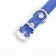 A collar with rows of 4 rows and rhinestones on a buckle, 38 x 1.5 cm, Osh 26-33, blue