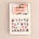 Slider - nail design "Flowers", packing 6 pcs, green/red/pink/burgundy color