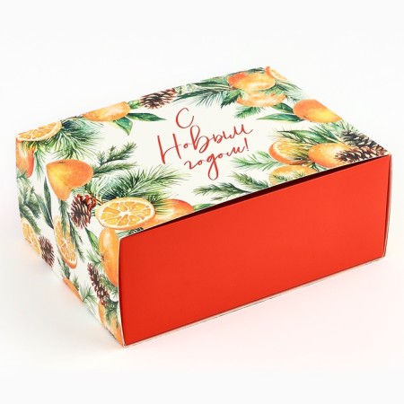 Box the team "Happy New Year!", 20 x 15 x 8 cm, New Year-2