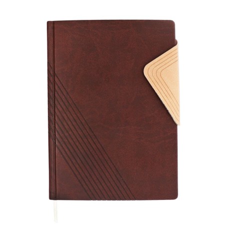 Diary 205x150 mm 168 sheets, leatherette, unit 70 g/m2, liesse, magnetic refuge, brown