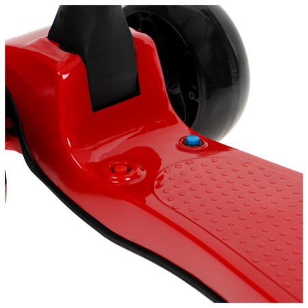 Folding scooter, light wheels PU 130/50 mm, ABEC 7, red color-4