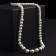 Pearl beads "Bride" with rhinestones, ball No. 10,12, milk color, l = 45 cm