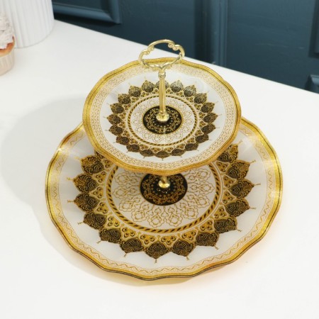 Ebel "Mehendi", 2 levels, beige color with gold-1
