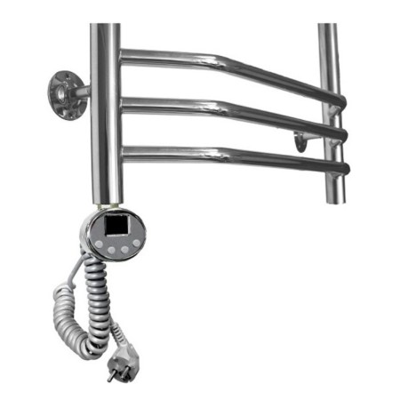 Domoterm electric heated towel rail "Laura", 500 x 800 mm, 10 crossbars, left, chrome-2