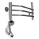 Domoterm electric heated towel rail "Laura", 500 x 800 mm, 10 crossbars, left, chrome