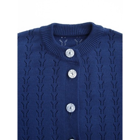 Jacket for girl School, height 128 cm, blue color-5