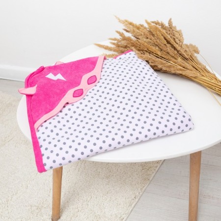 Building corner for children, size 90x90, pink color, Makra, 100% cotton