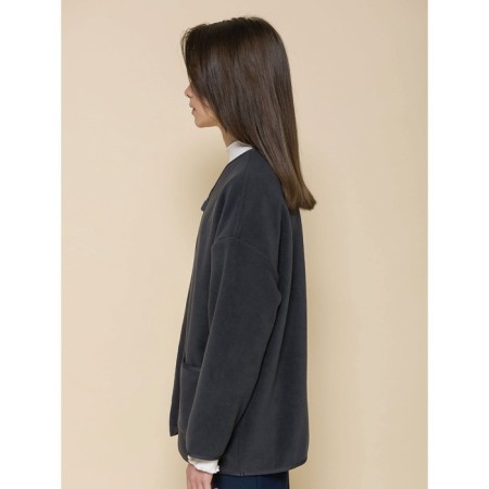 Jacket for girls, height 158 ​​cm, dark gray color-1