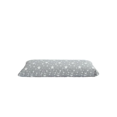 Pillow orthopedic roller with buckwheat luster, size 20x50 cm, stars, color gray-1