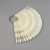 Palette for varnishes on a ring, square shape, 50 pcs 3 nails, ivory color
