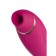 Jos Danvi vibrator with vacuum-wave stimulation, silicone, 21.5 cm, pink color
