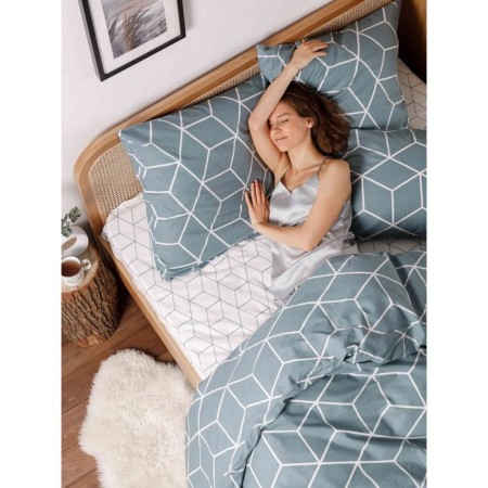Bed linen 2 joint venture Lounge Green, size 200x214 cm, 175x215 cm, 70x70 cm - 2 pcs-8