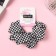 Hair elastic band "Orbit" cage mini style, 12 cm, black and white