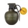 Gas lighter with an ashtray "grenade"