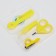 A child’s care set, 5 items (comb, tweezers, scissors, a knipser, saw), yellow color 6