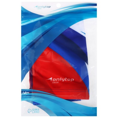Шапочка для плавания взрослая ONLYTOP, тканевая, обхват 54-60 см-11