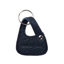 Key keychain, genuine leather, 60x50x3 cm, blue T.